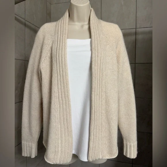 EUC Theory cashmere/merino wool blend cream colored sweater, size Smalll - Picture 1 of 8